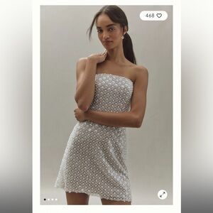 By Watters Crescendo Strapless Bow Mini Dress